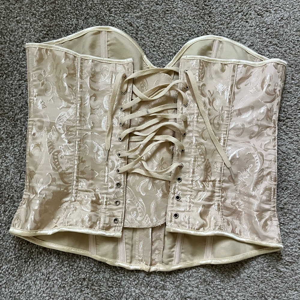 Gold and white corset